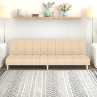 Divano Letto a 2 Posti-Sofa Letto 2 Posti-Daybed Crema in Tessuto 850422
