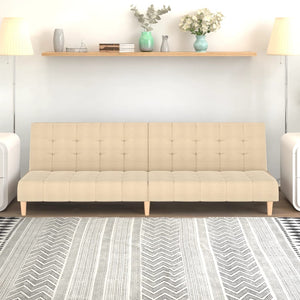 Divano Letto a 2 Posti-Sofa Letto 2 Posti-Daybed Crema in Tessuto 850422