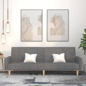 Divano Letto a 2 Posti-Sofa Letto 2 Posti-Daybed Grigio Chiaro in Tessuto 966990