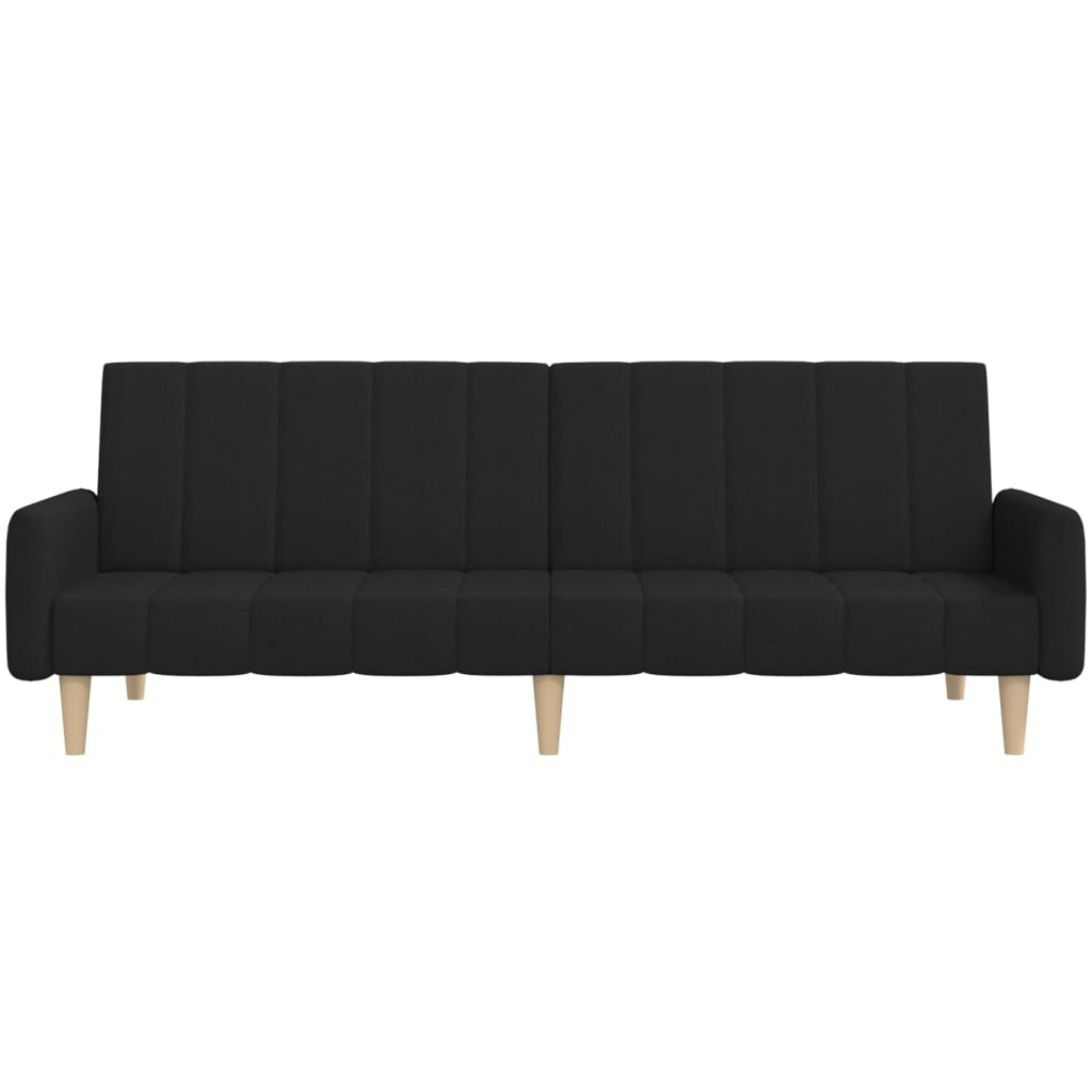 Divano Letto a 2 Posti-Sofa Letto 2 Posti-Daybed Nero in Tessuto 154643