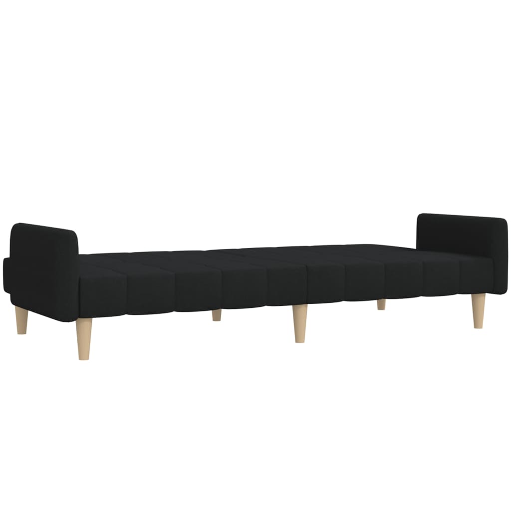 Divano Letto a 2 Posti-Sofa Letto 2 Posti-Daybed Nero in Tessuto 154643
