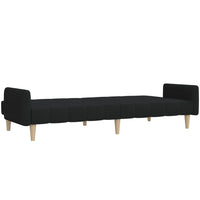 Divano Letto a 2 Posti-Sofa Letto 2 Posti-Daybed Nero in Tessuto 154643
