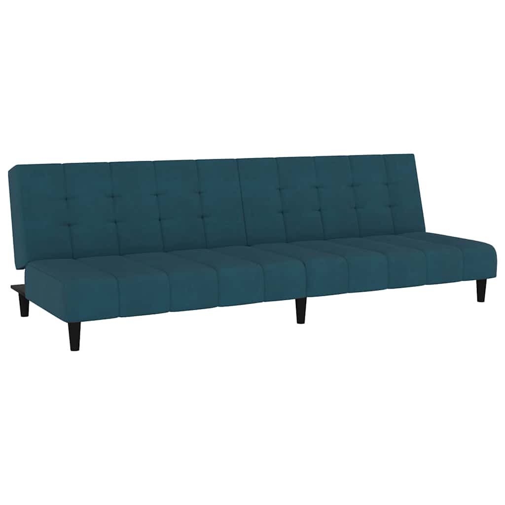 Divano Letto a 2 Posti-Sofa Letto 2 Posti-Daybed Blu in Velluto 204820