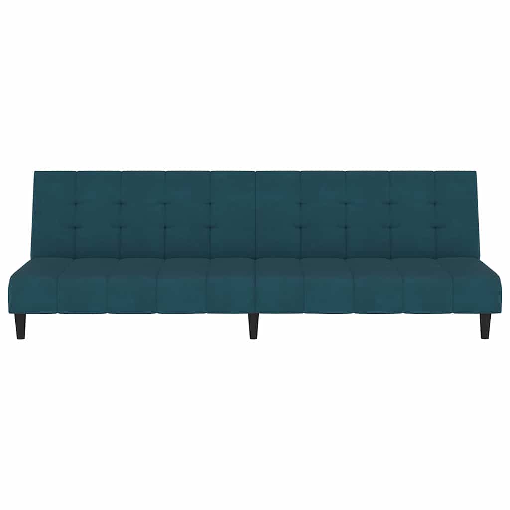 Divano Letto a 2 Posti-Sofa Letto 2 Posti-Daybed Blu in Velluto 204820