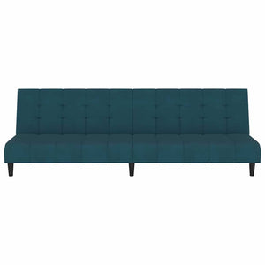 Divano Letto a 2 Posti-Sofa Letto 2 Posti-Daybed Blu in Velluto 204820