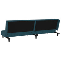 Divano Letto a 2 Posti-Sofa Letto 2 Posti-Daybed Blu in Velluto 204820