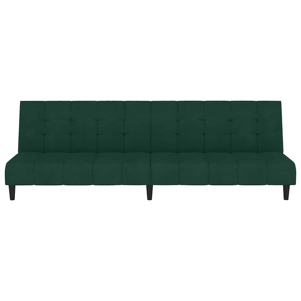 Divano Letto a 2 Posti-Sofa Letto 2 Posti-Daybed Verde Scuro in Velluto 482884