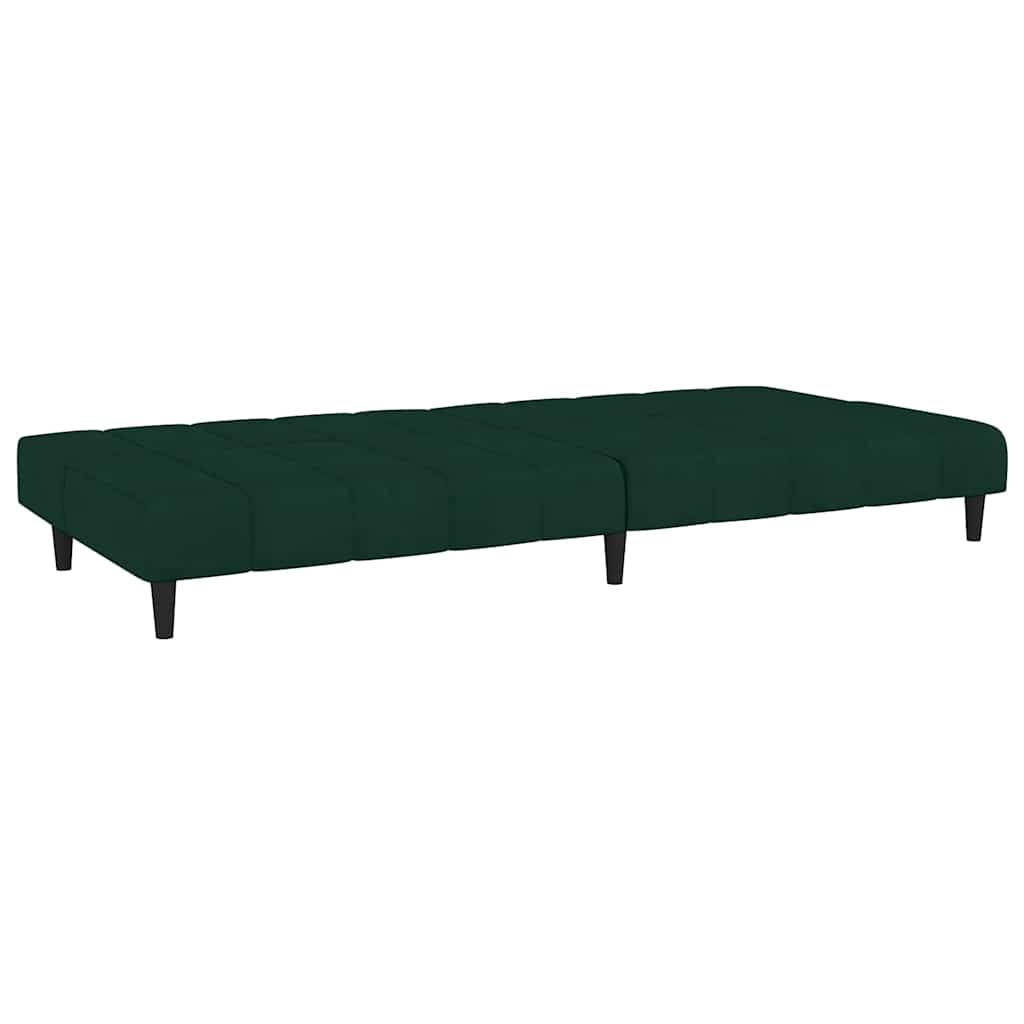 Divano Letto a 2 Posti-Sofa Letto 2 Posti-Daybed Verde Scuro in Velluto 482884