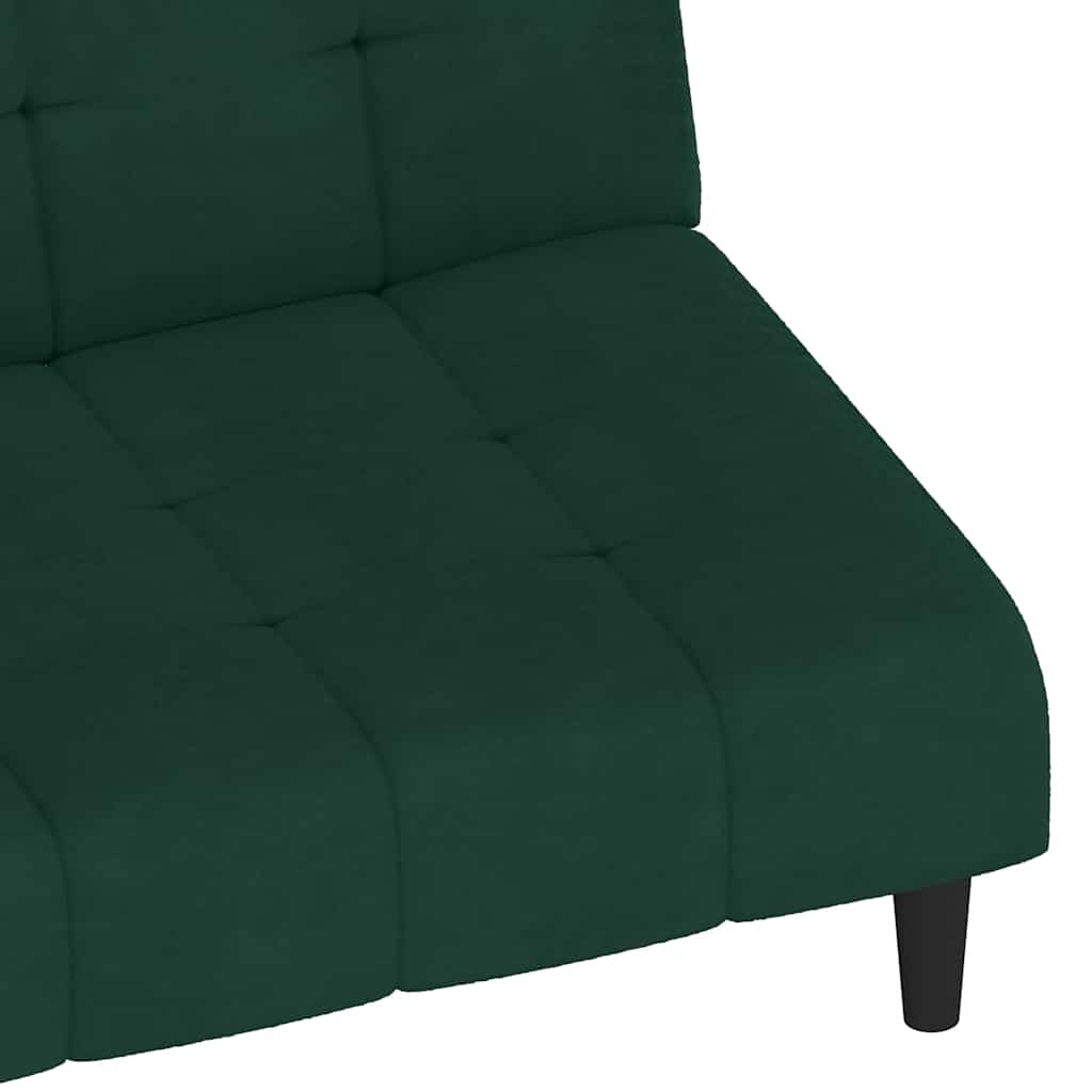 Divano Letto a 2 Posti-Sofa Letto 2 Posti-Daybed Verde Scuro in Velluto 482884