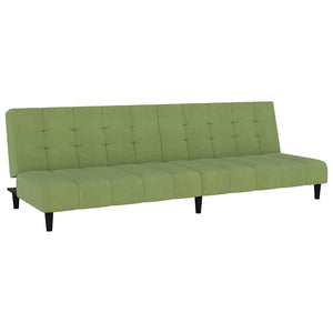 Divano Letto a 2 Posti-Sofa Letto 2 Posti-Daybed Verde Chiaro in Velluto 619244