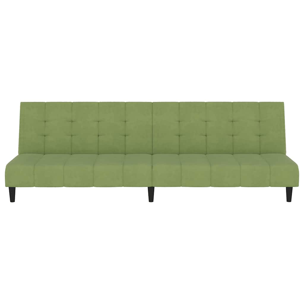 Divano Letto a 2 Posti-Sofa Letto 2 Posti-Daybed Verde Chiaro in Velluto 619244