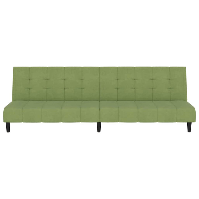 Divano Letto a 2 Posti-Sofa Letto 2 Posti-Daybed Verde Chiaro in Velluto 619244