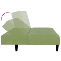 Divano Letto a 2 Posti-Sofa Letto 2 Posti-Daybed Verde Chiaro in Velluto 619244