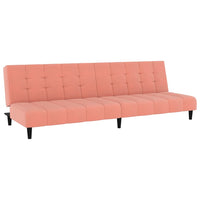 Divano Letto a 2 Posti Rosa in Velluto 375767