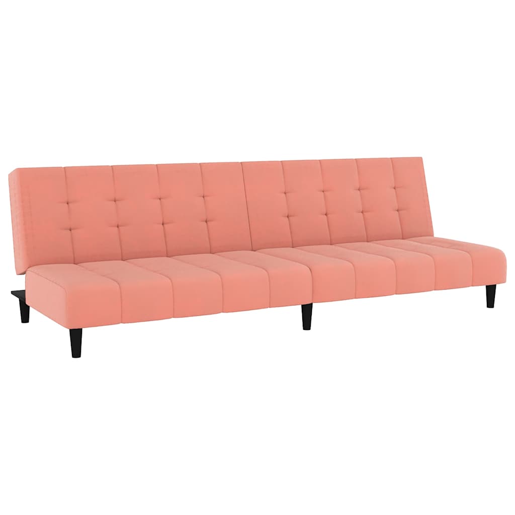 Divano Letto a 2 Posti-Sofa Letto 2 Posti-Daybed Rosa in Velluto 927613