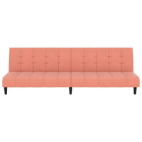 Divano Letto a 2 Posti Rosa in Velluto 375767