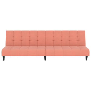 Divano Letto a 2 Posti Rosa in Velluto 375767