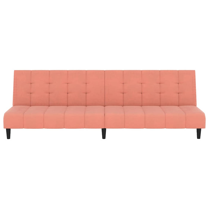 Divano Letto a 2 Posti Rosa in Velluto 375767