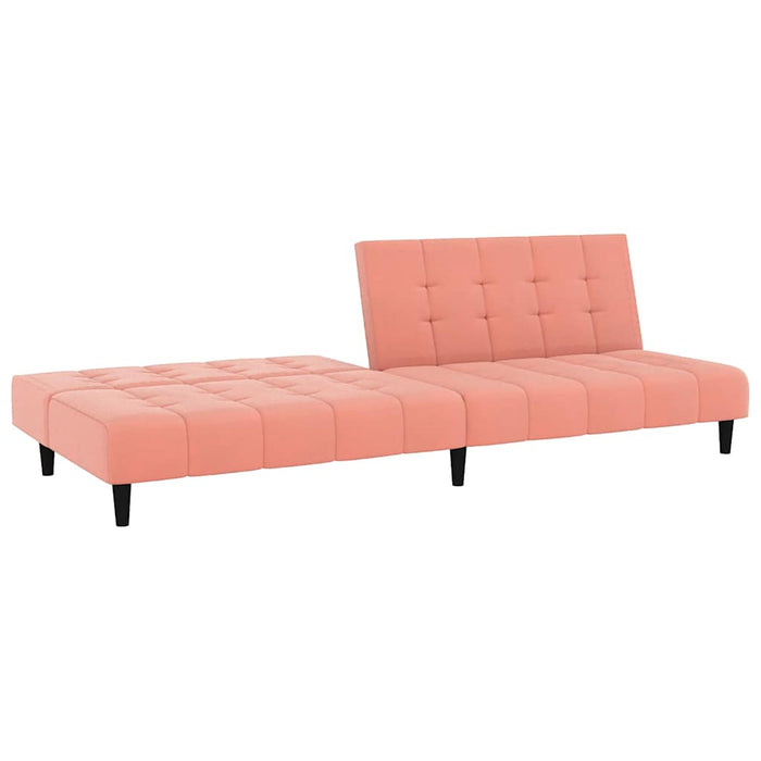 Divano Letto a 2 Posti-Sofa Letto 2 Posti-Daybed Rosa in Velluto 927613