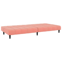 Divano Letto a 2 Posti-Sofa Letto 2 Posti-Daybed Rosa in Velluto 927613