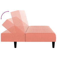 Divano Letto a 2 Posti-Sofa Letto 2 Posti-Daybed Rosa in Velluto 927613