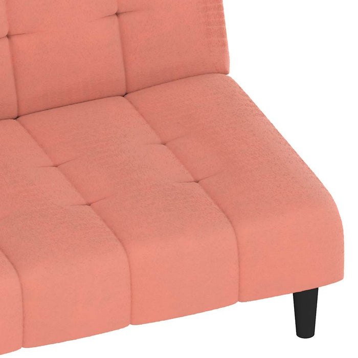 Divano Letto a 2 Posti-Sofa Letto 2 Posti-Daybed Rosa in Velluto 927613