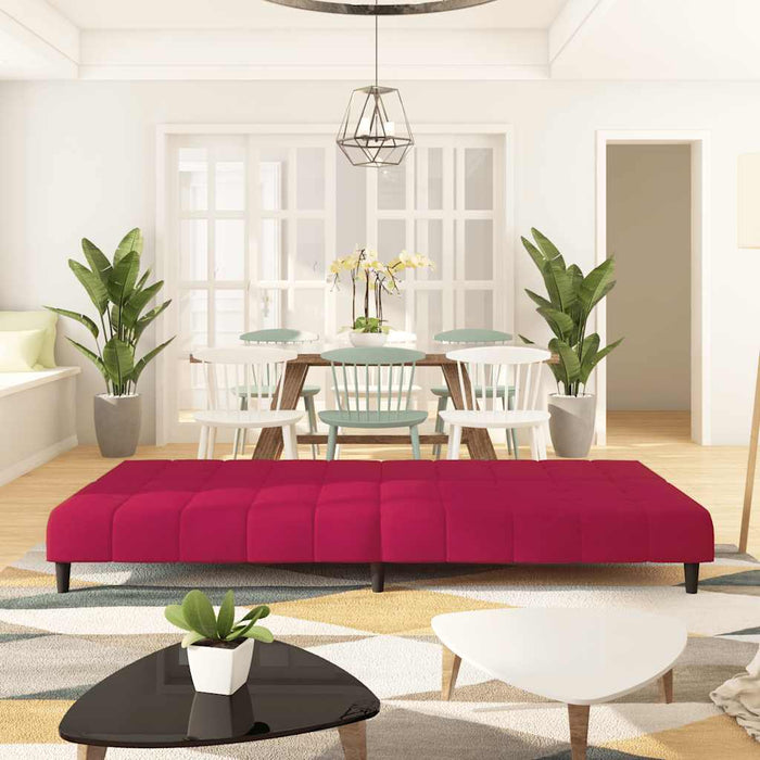 Divano Letto a 2 Posti-Sofa Letto 2 Posti-Daybed Rosso Vino in Velluto 236440