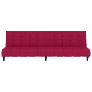 Divano Letto a 2 Posti-Sofa Letto 2 Posti-Daybed Rosso Vino in Velluto 236440
