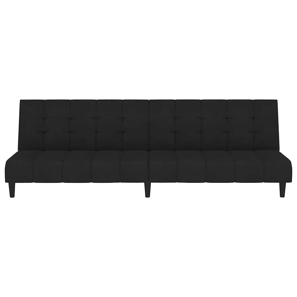 Divano Letto a 2 Posti-Sofa Letto 2 Posti-Daybed Nero in Velluto 832479