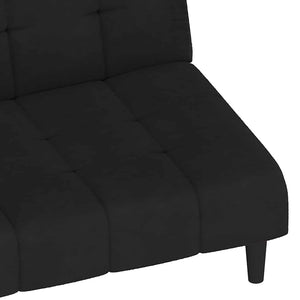 Divano Letto a 2 Posti-Sofa Letto 2 Posti-Daybed Nero in Velluto 832479