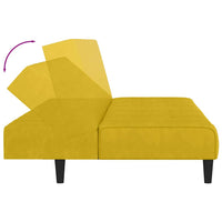 Divano Letto a 2 Posti-Sofa Letto 2 Posti-Daybed Giallo in Velluto 740049