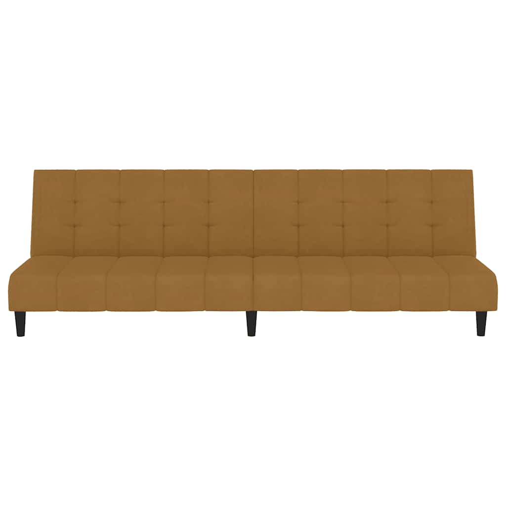 Divano Letto a 2 Posti-Sofa Letto 2 Posti-Daybed Marrone in Velluto 574396