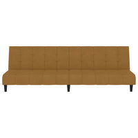 Divano Letto a 2 Posti-Sofa Letto 2 Posti-Daybed Marrone in Velluto 574396