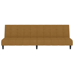 Divano Letto a 2 Posti-Sofa Letto 2 Posti-Daybed Marrone in Velluto 574396