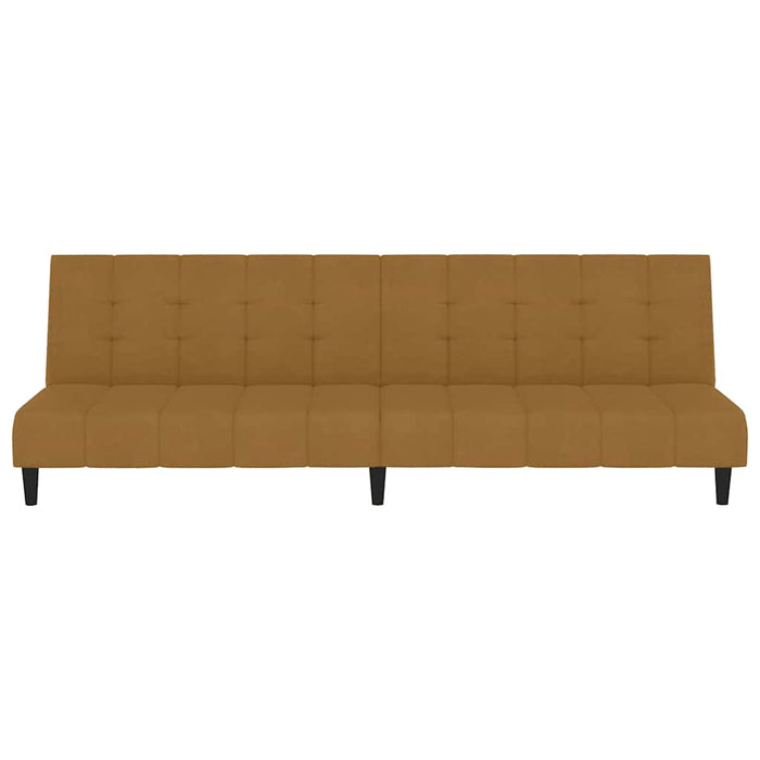 Divano Letto a 2 Posti-Sofa Letto 2 Posti-Daybed Marrone in Velluto 574396