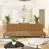 Divano Letto a 2 Posti-Sofa Letto 2 Posti-Daybed Marrone in Velluto 574396