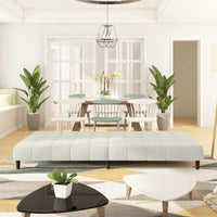 Divano Letto a 2 Posti-Sofa Letto 2 Posti-Daybed Crema in Velluto 207107