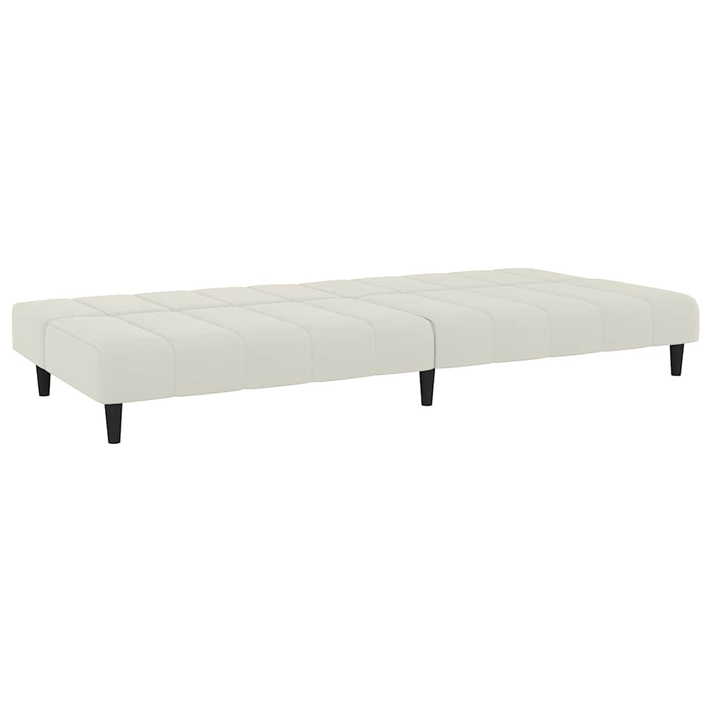 Divano Letto a 2 Posti-Sofa Letto 2 Posti-Daybed Crema in Velluto 207107