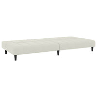 Divano Letto a 2 Posti-Sofa Letto 2 Posti-Daybed Crema in Velluto 207107