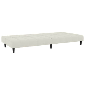 Divano Letto a 2 Posti-Sofa Letto 2 Posti-Daybed Crema in Velluto 207107