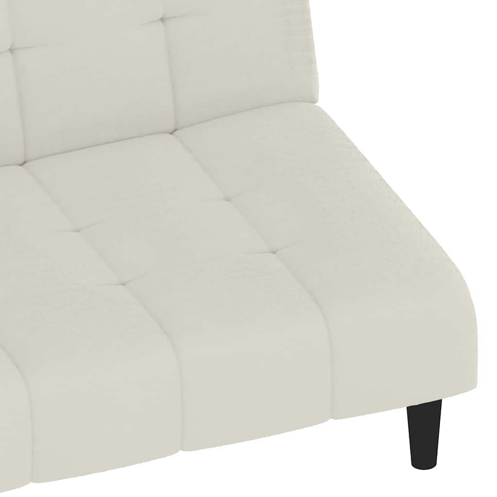 Divano Letto a 2 Posti-Sofa Letto 2 Posti-Daybed Crema in Velluto 207107