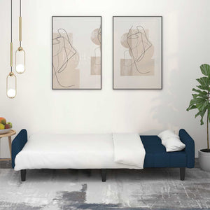 Divano Letto a 2 Posti Blu in Vellutocod mxl 111856
