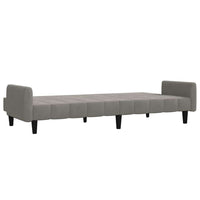 Divano Letto a 2 Posti-Sofa Letto 2 Posti-Daybed Grigio Chiaro in Velluto 730387