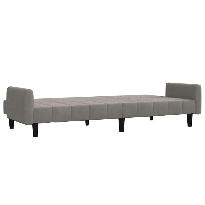 Divano Letto a 2 Posti-Sofa Letto 2 Posti-Daybed Grigio Chiaro in Velluto 730387