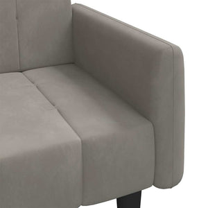 Divano Letto a 2 Posti-Sofa Letto 2 Posti-Daybed Grigio Chiaro in Velluto 730387