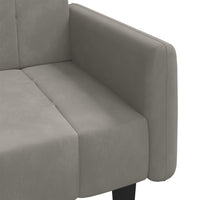 Divano Letto a 2 Posti Grigio Chiaro in Velluto 375774