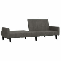 Divano Letto a 2 Posti-Sofa Letto 2 Posti-Daybed Grigio Scuro in Velluto 240585