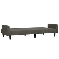 Divano Letto a 2 Posti-Sofa Letto 2 Posti-Daybed Grigio Scuro in Velluto 240585