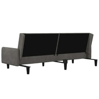 Divano Letto a 2 Posti-Sofa Letto 2 Posti-Daybed Grigio Scuro in Velluto 240585