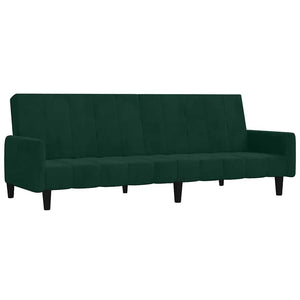 Divano Letto a 2 Posti-Sofa Letto 2 Posti-Daybed Verde Scuro in Velluto 771433